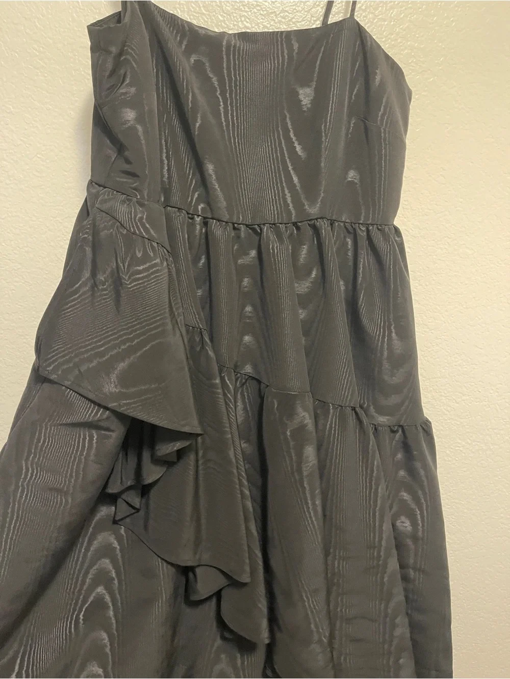 Kate Spade New York Black Tiered Ruffle Midi Dress, Large